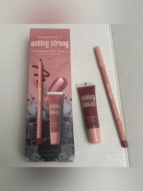 Morphe x Ashley Strong Lip Duo Stick Gloss - Tourmaline Soul Shade NEW